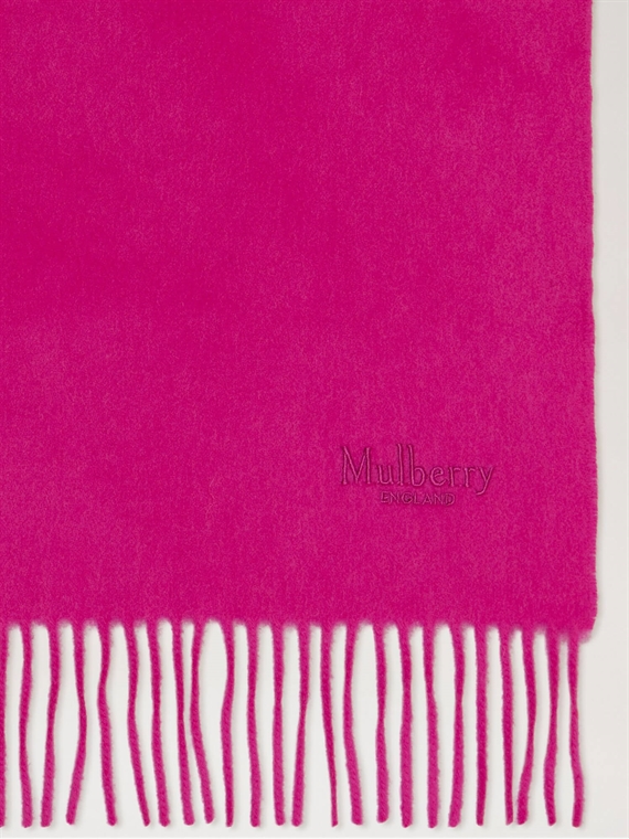 Mulberry Small Solid Merino Wool Scarf Mulberry Pink